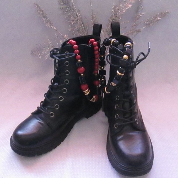 💥SO REINDEER WOMEN’S COMBAT BOOTS BLACK💥 WORN ONCE. EXCELLENT CONDITION; tag. - Picture 12 of 16